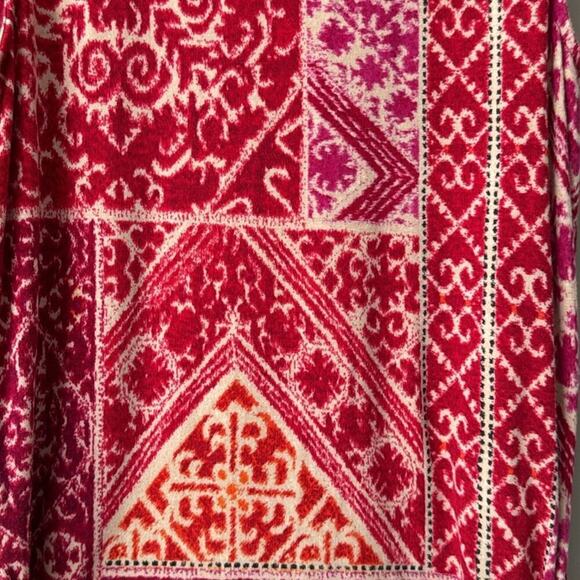 RALPH LAUREN JERSEY COTTON SLEEVELESS WRAP DRESS MULTI-COLORED PATCHWORK XS - Picture 5 of 8